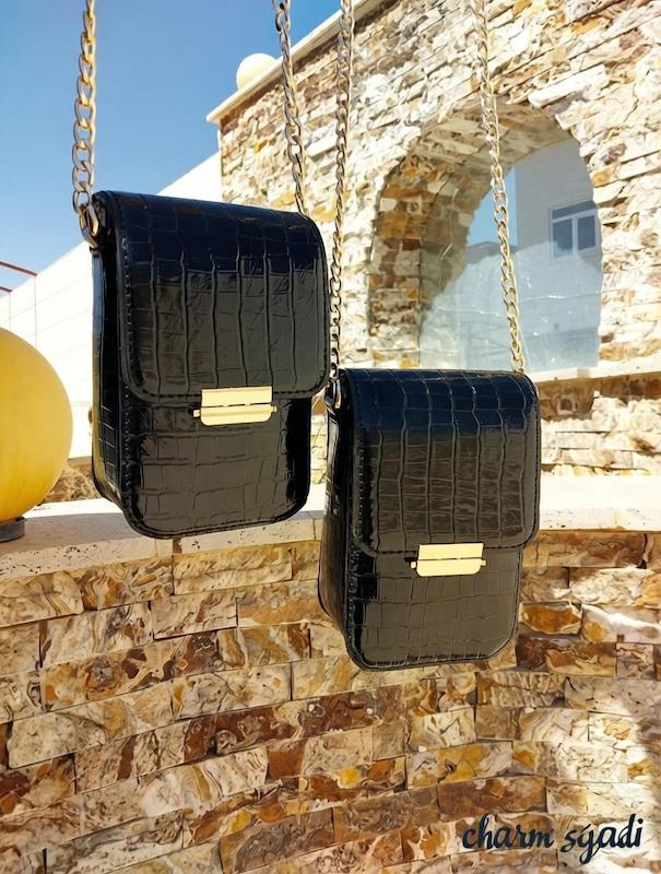 کیف دوشی دخترانه چرم طبیعی دست دوز کد 642