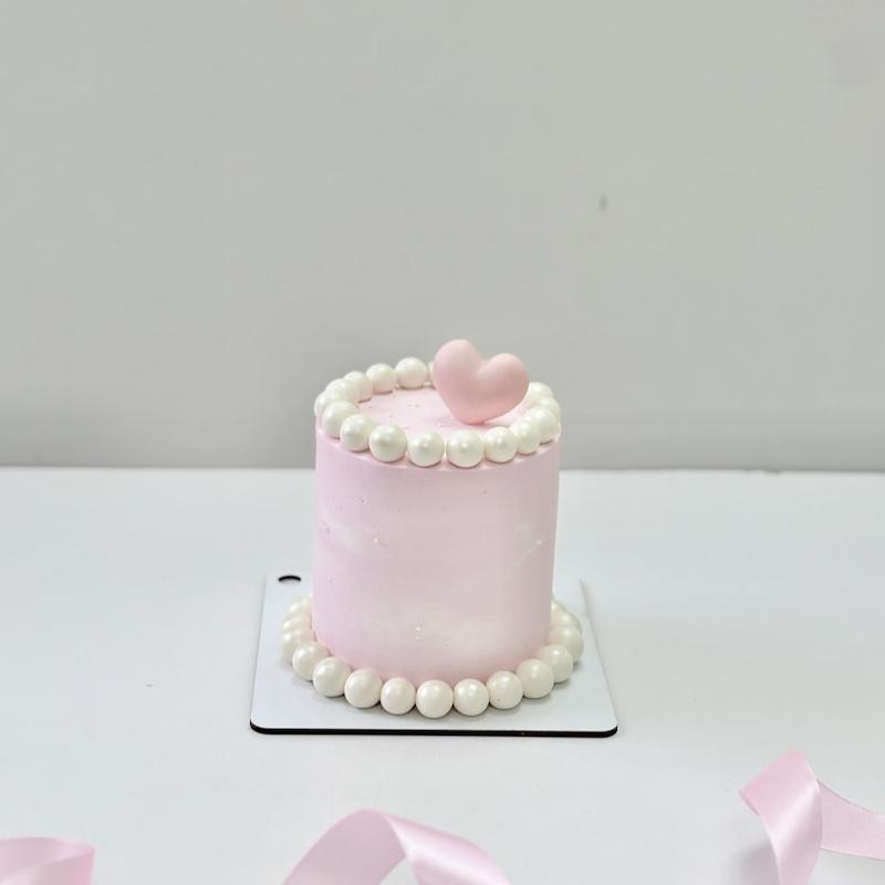 مینی کیک قلب ومروارید