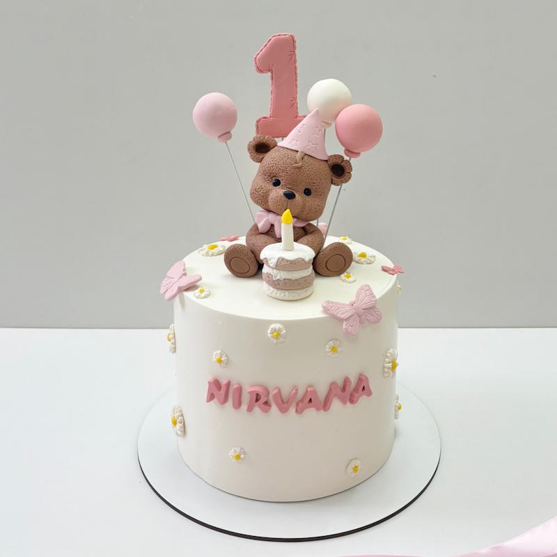 کیک خرسی بادکنک دار