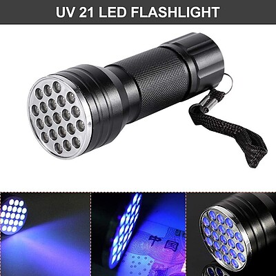 چراغ قوه UV مدل 21 LEDs