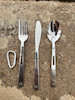 ست قاشق چنگال و کارد استیل 3 تکه کارابین دار