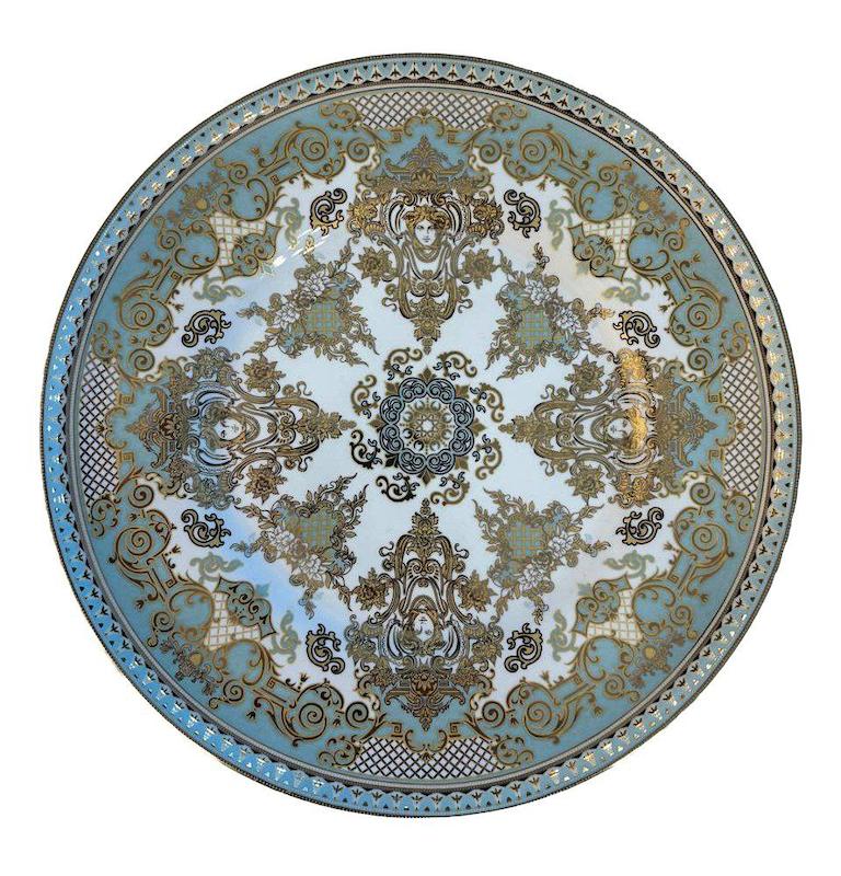 سرویس چینی 128 پارچه لورین طلا کوب مجلل طلایی