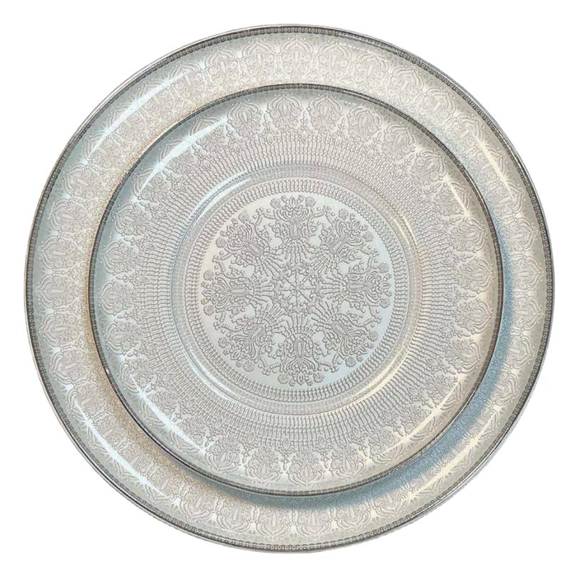 سرویس چینی 128 پارچه لورین طرح  هوران پلاتین