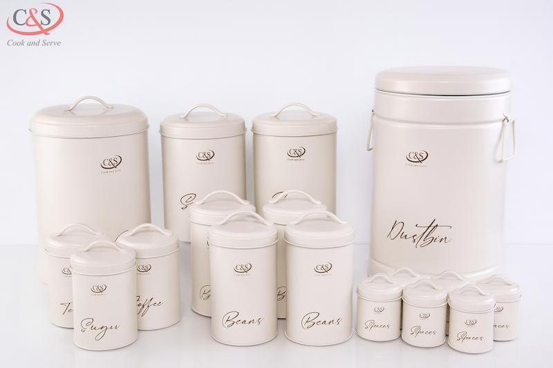 سرویس 17 پارچه آشپزخانه طرح فونت C&S