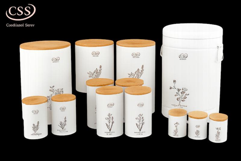 سرویس 17 پارچه آشپزخانه طرح الیستا درب چوبی C&S