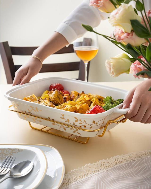 سوفله مستطیل چینی طرح کنزو