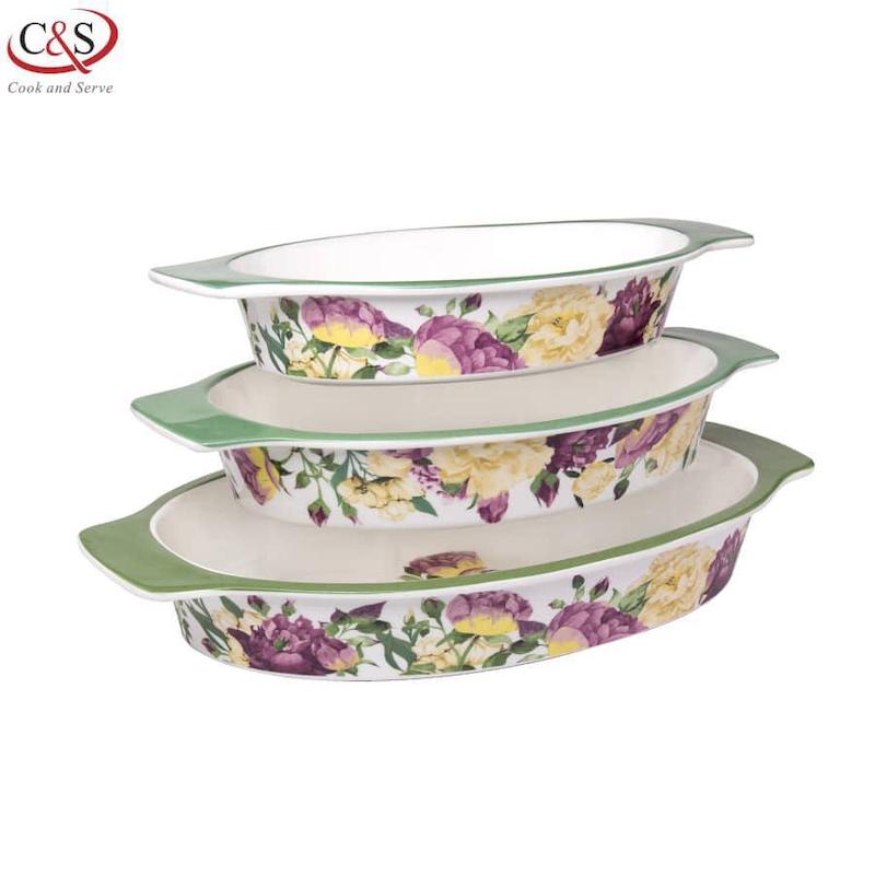 مالاگا تابه بیضی C&s سری طرح گلدار