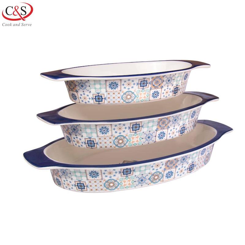 مالاگا تابه بیضی C&s مکعب آبی