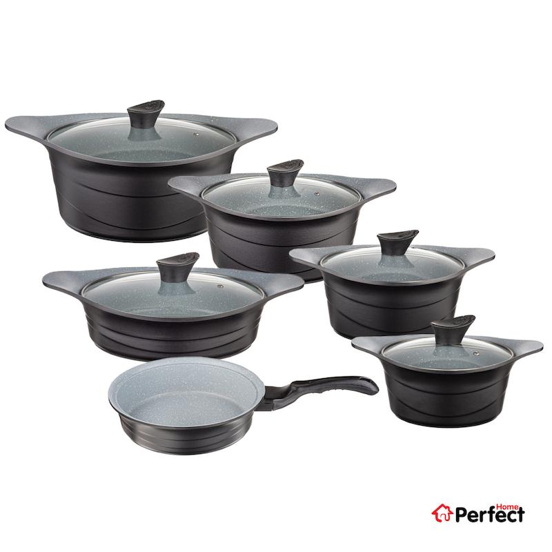 سرویس قابلمه ۱۱ پارچه گرانیت پرفکت مدل diako 