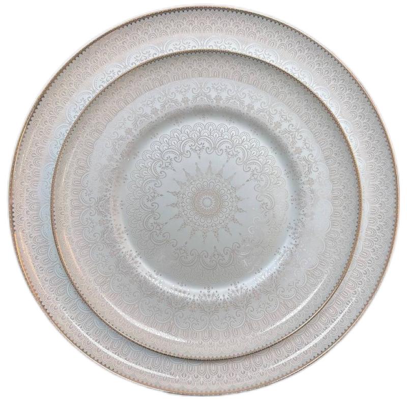 سرویس چینی لورین 128 پارچه زویا طلایی