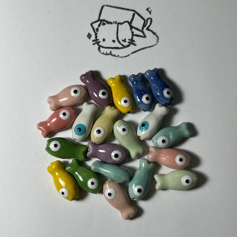 مهره ماهی سرامیکی ساده 