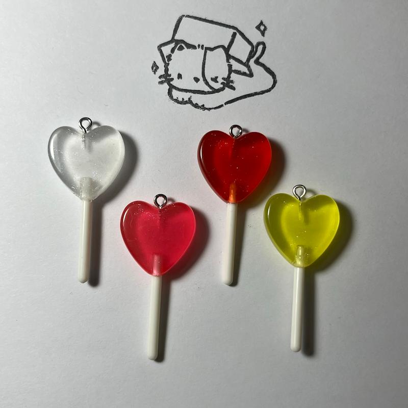 آویز ابنبات چوبی قلب 