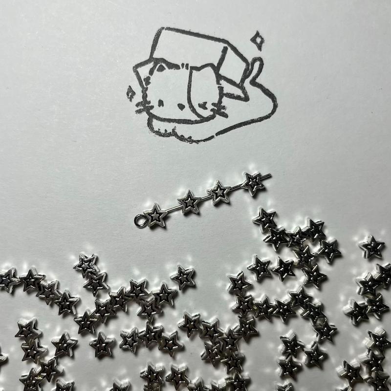 مهره ستاره فلزی طرحدار 