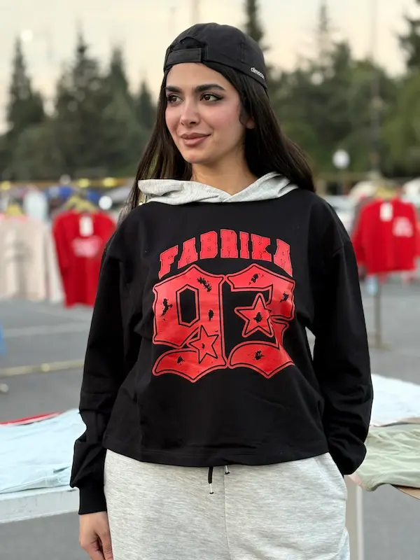 هودی کلاه دار باکسی دخترانه