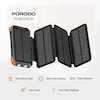 پاوربانک خورشیدی 20000 میلی آمپر پرودو مدل PORODO SOLAR POWER BANK PDPBFCH070BK