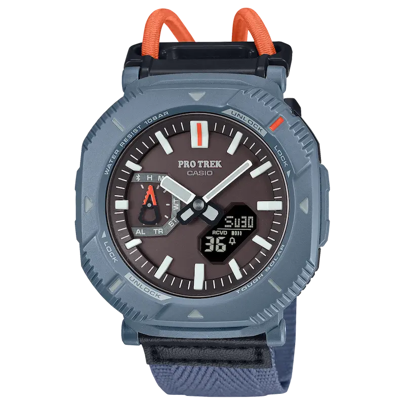 ساعت مچی کاسیو سری پروترک (PRO TREK) مدل «PRJ-B001B-2» | شارژ خورشیدی | بلوتوث | قاب چرخشی محافظ
