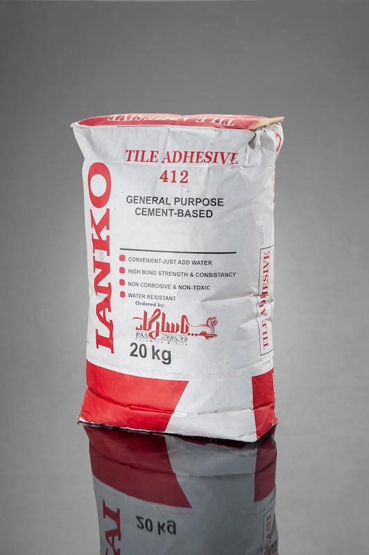 چسب کاشی و سرامیک LANKO 412 الیاف دار- پاکت ۲۰kg