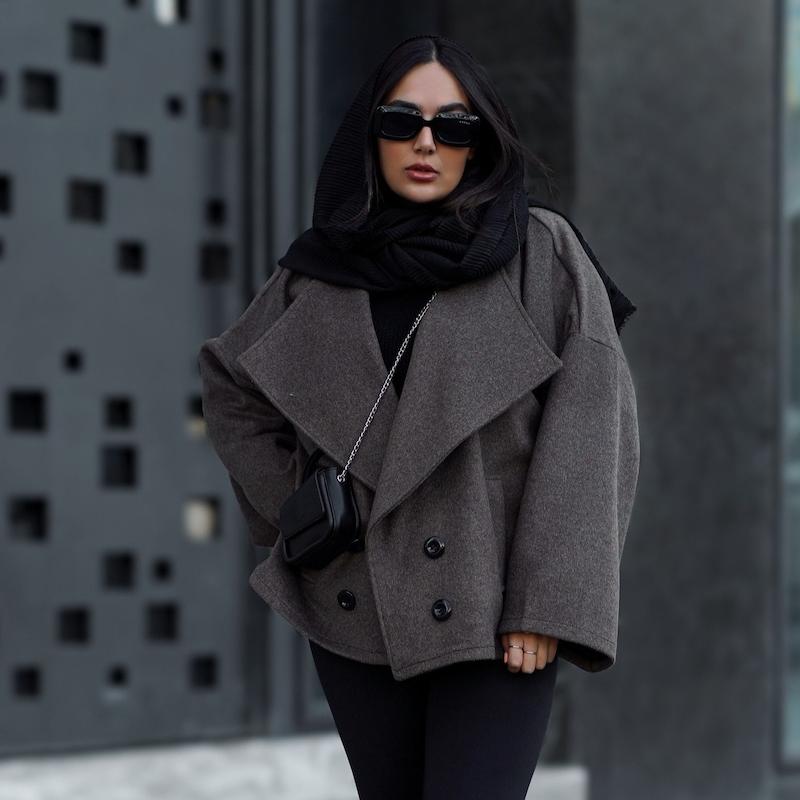 پالتو tiyara قهوه ای(مدادی)