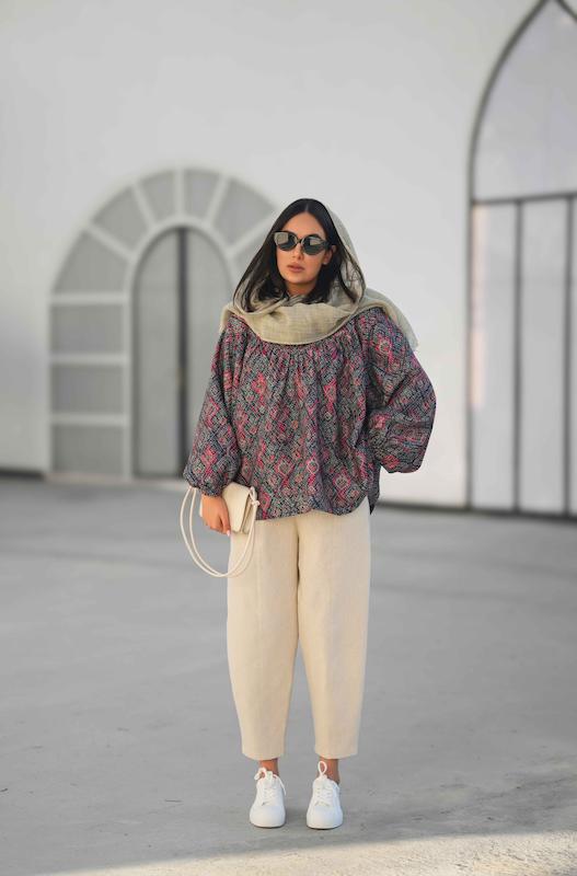 تونیک ژاکارد maneli(طرح رزا🪸)