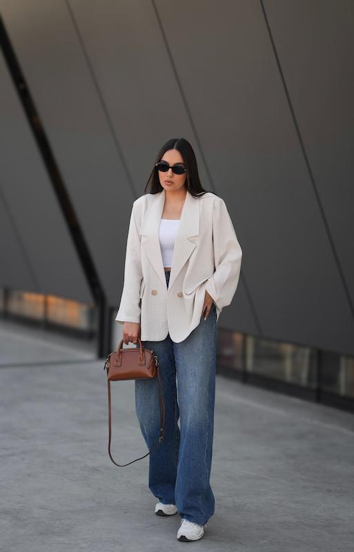 کت لینن Della(کرم)🐌