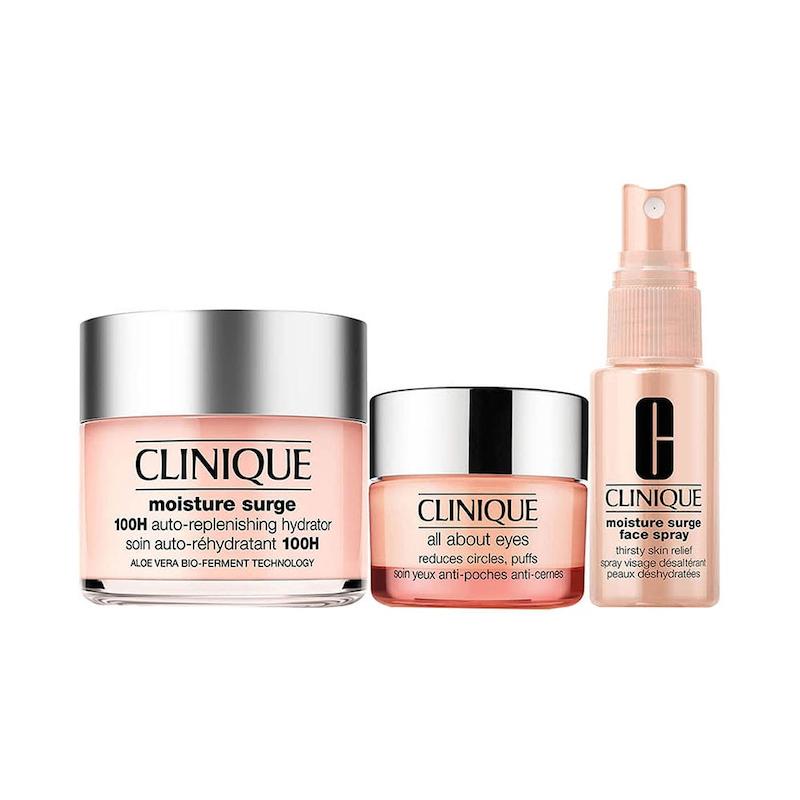 پک مراقبت از پوست کلینیک Clinique مدل Moisture surge مجموعه 3 عددی