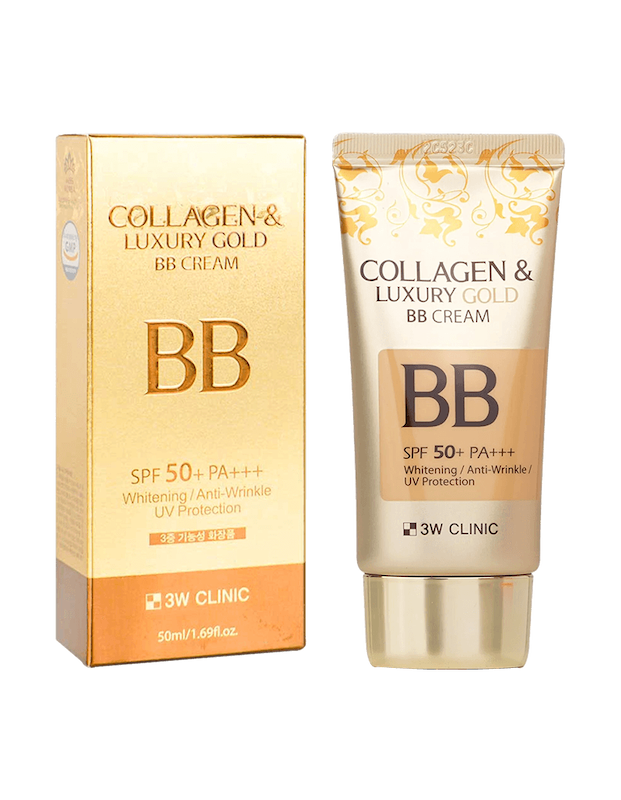 بی‌ بی کرم طلا و کلاژن تری دبلیو کلینیک +++3W Clinic SPF50+PA