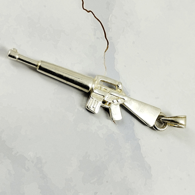 آویز گردنبند نقره سلین کالا مدل تفنگ m16 طرح اسپرت کد 13399090