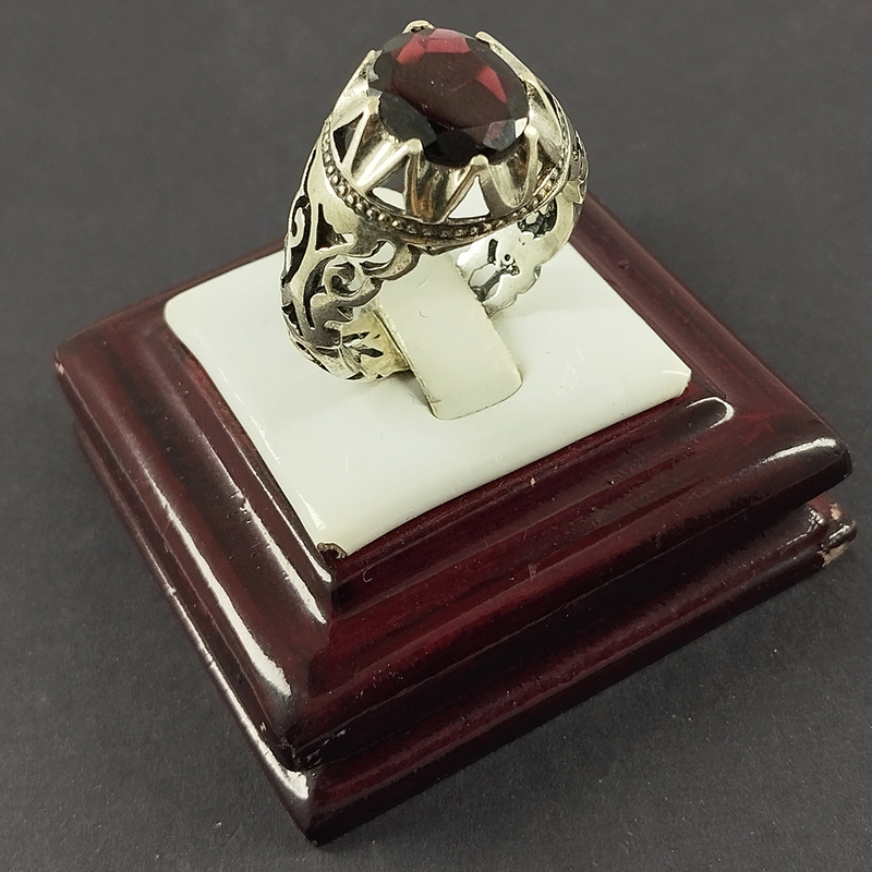انگشتر نقره مردانه سلین کالا مدل یاقوت سرخ کد 14131952