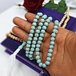 تسبیح پلاستیکی طرح گلدار 101 دانه سایز 8 