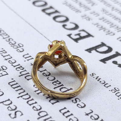 انگشتر زنانه طلا روس سنگ یاقوت سرخ Mps-12346334