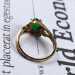 انگشتر زنانه طلا روس سنگ عقیق سبز Mps-12346392