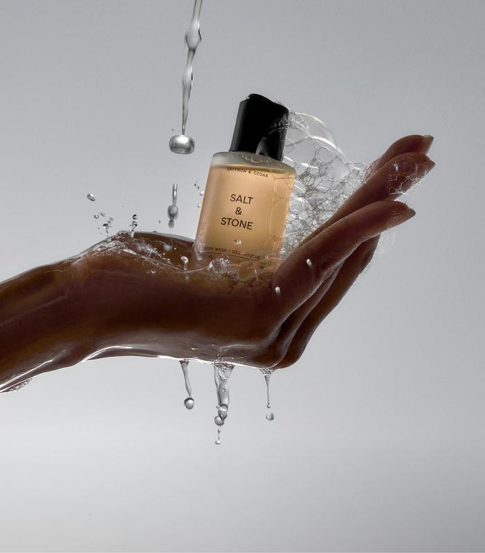 Dobord ژل دوش سافرون اند سدر Salt & Stone Saffron & Cedar Body Wash حجم ۳۰ میل