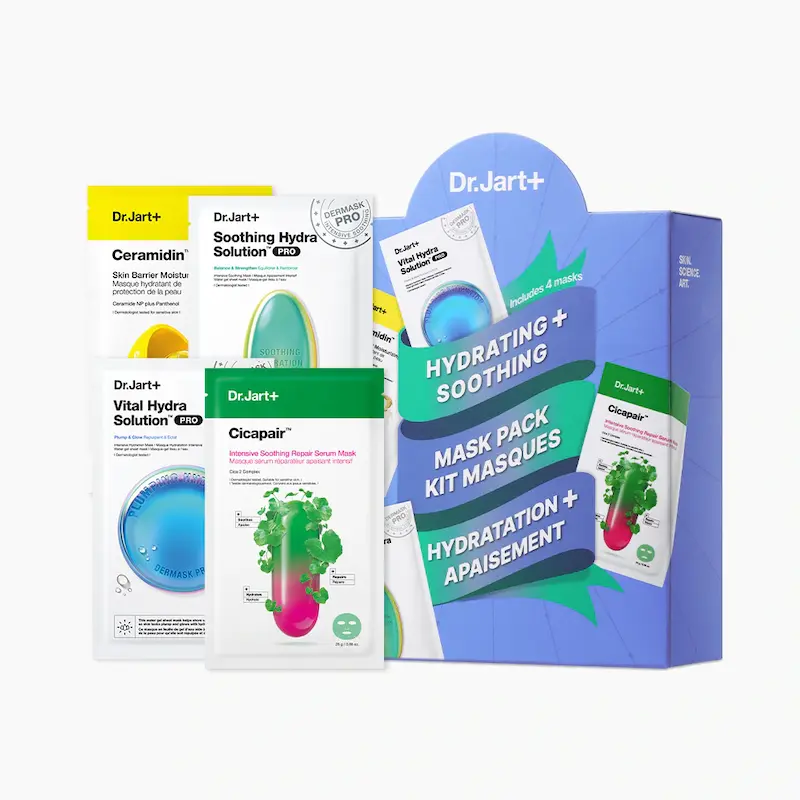  پک ماسک آبرسان و تسکین‌دهنده دکتر جارت | DR.JART+ Hydrating + Soothing Face Mask Value Pack 