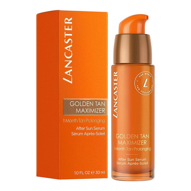 سروم ترمیم کننده بعد از افتاب مخصوص صورت و بالا تنه لنکستر Lancaster Golden Tan Maximizer After Sun Serum