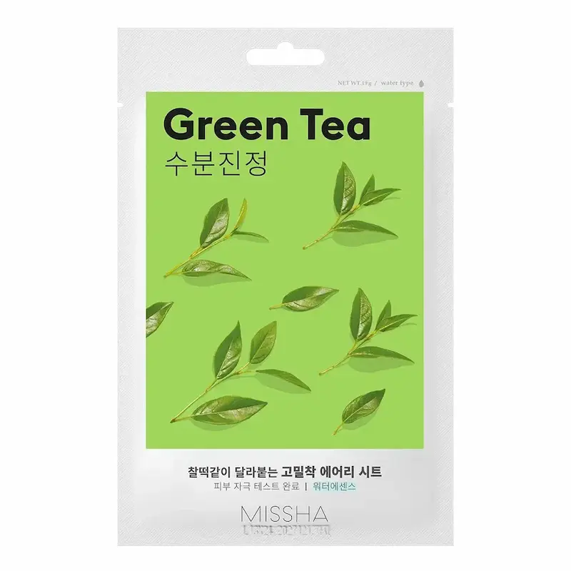 ماسک ورقه‌ای - MISSHA Airy Fit Sheet Mask Green Tea 19g