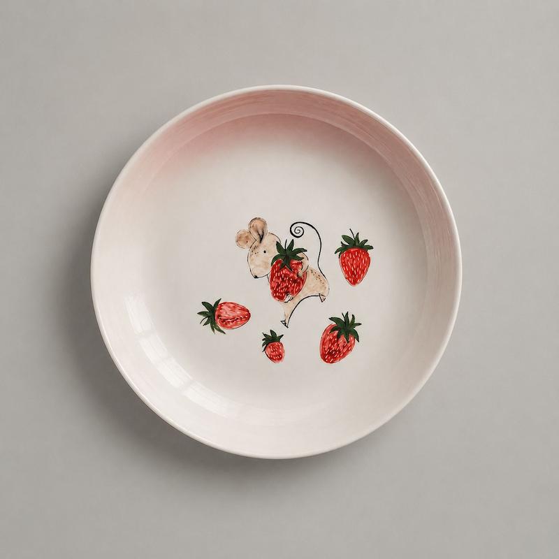 بشقاب سرامیکی strawberry 