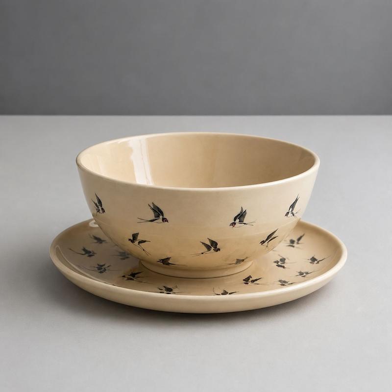کاسه و بشقاب سرامیکی swallow