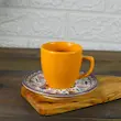 کاپ قهوه اسپرسو طرحدار نارنجی
