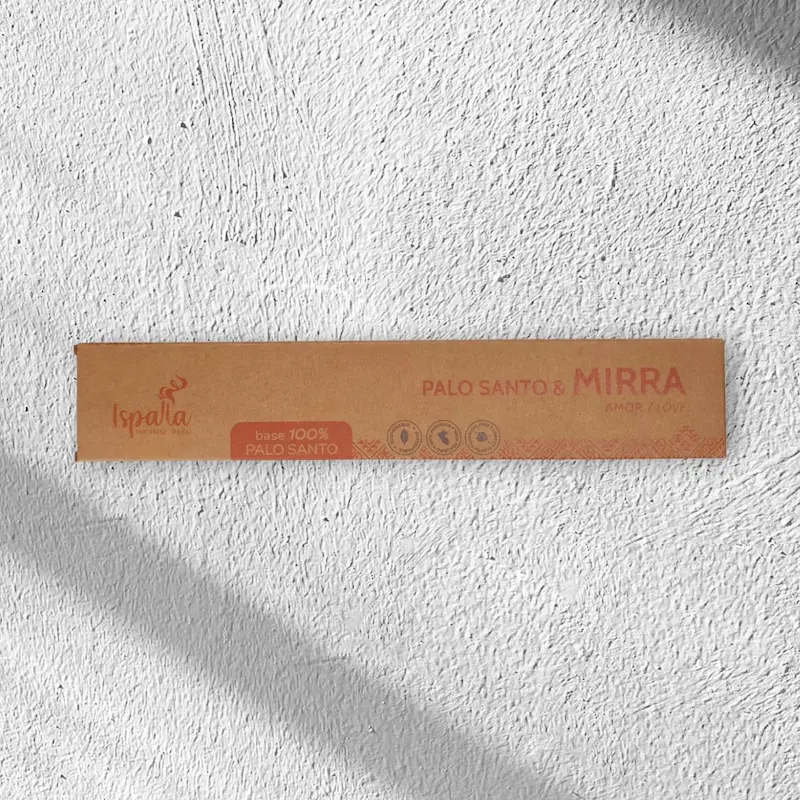 عود دستساز پالوسانتو و مٌر ۱۰ شاخه اینسپایا ( Inspalla Palo santo & Myrrh Incense 20 gr )