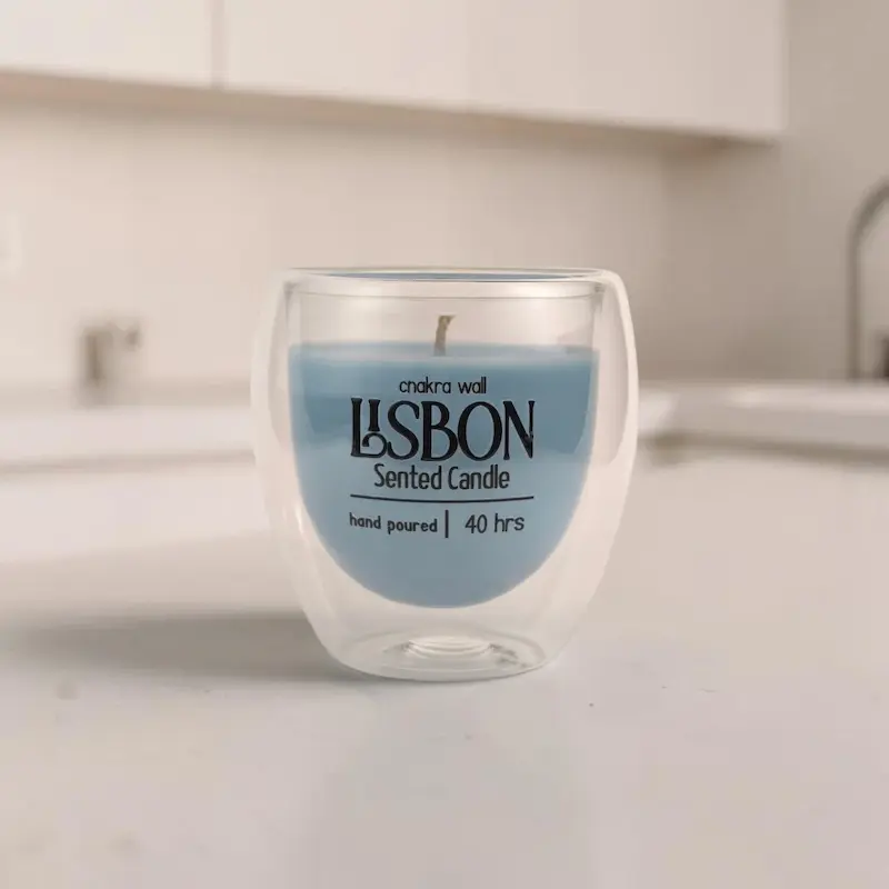 شمع موم نارگیل معطر رایحه اقیانوس مدل لیسبون