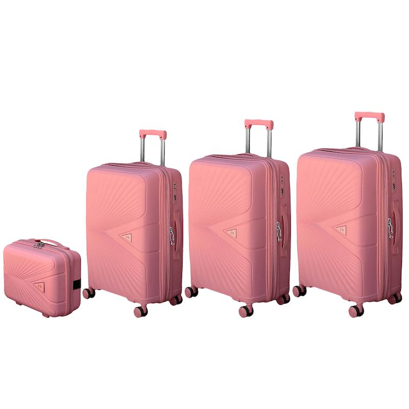 ست چمدان نشکن فشن مدل FASHION - FSN6969 سری 4 عددی (کیف آرایشی هدیه)