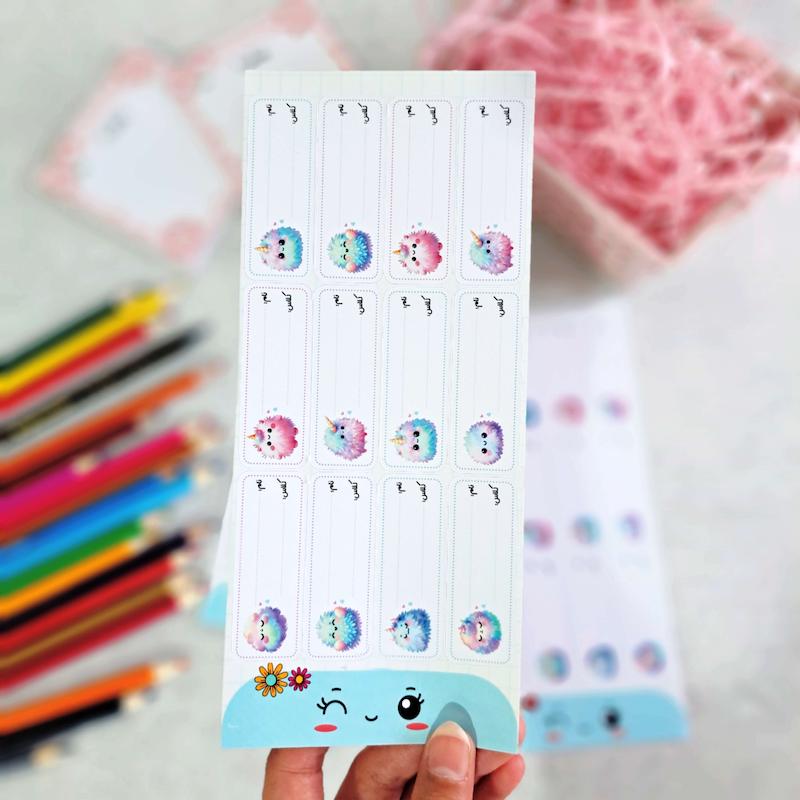 برچسب کتاب و دفتر ( لیبل اسم ) کیوت