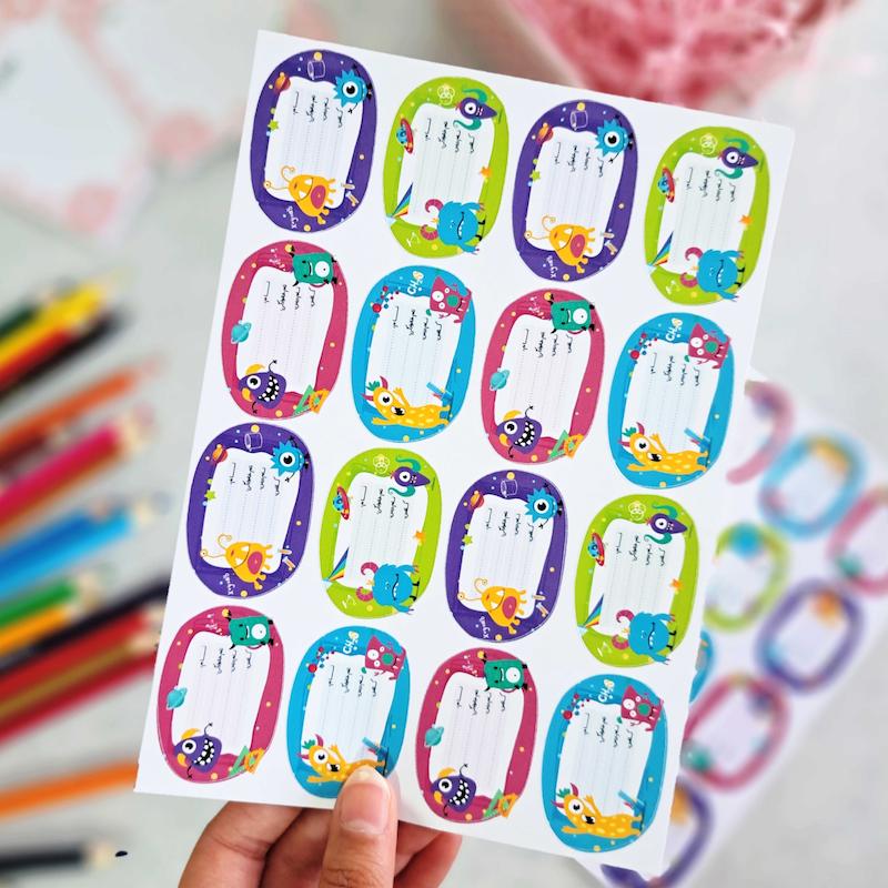 برچسب کتاب و دفتر ( لیبل اسم ) فضایی