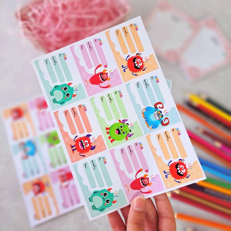 برچسب کتاب و دفتر ( لیبل اسم ) هیولا