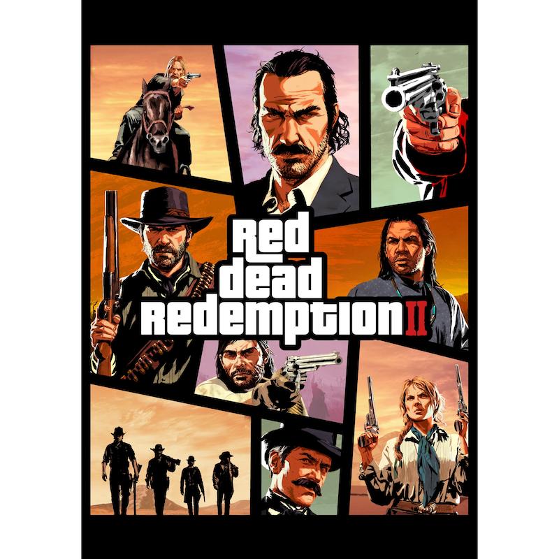 متال پوستر طرح Red Dead Redemption 2 { تکسچردار . ساده }