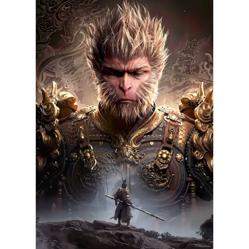 متال پوستر طرح Black Myth: Wukong { تکسچردار . ساده }
