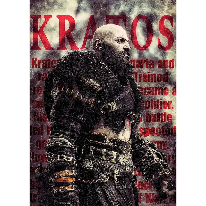 متال پوستر طرح KRATOS { ساده }