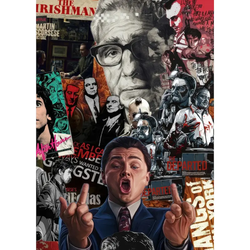 متال پوستر طرح The Wolf of Wall Street { ساده }