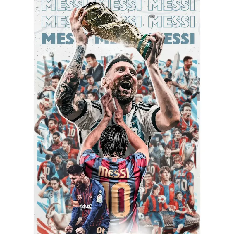 متال پوستر طرح MESSI { ساده }