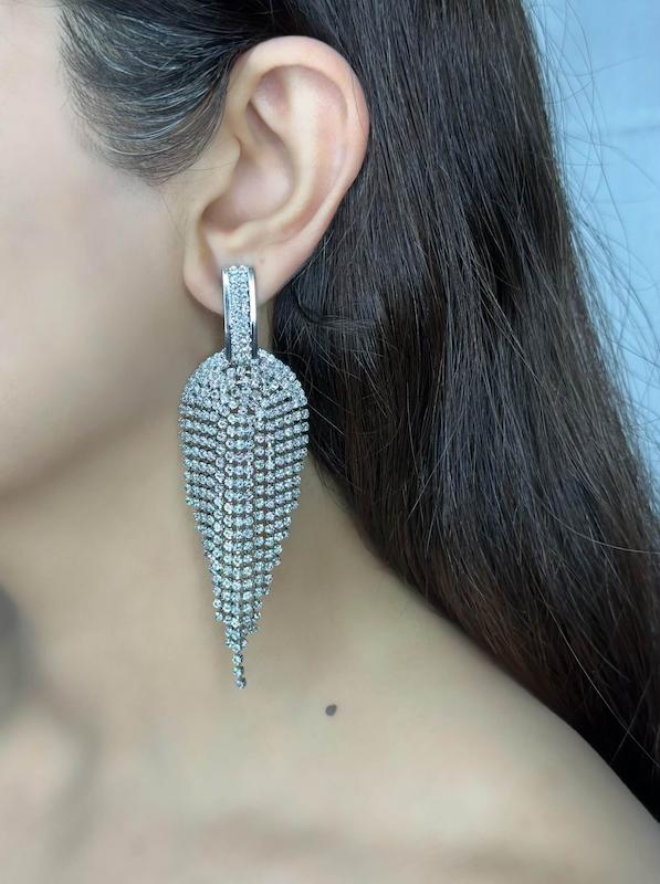 کوشواره فول نگین لاکچری